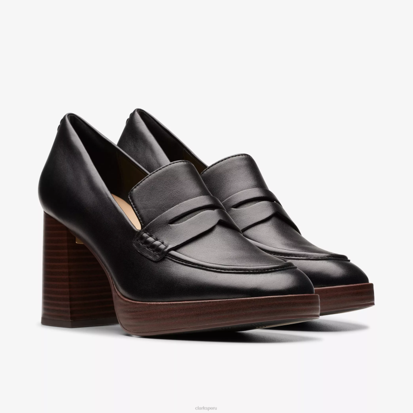HZVP498 zoya85 caminar cuero negro Clarks