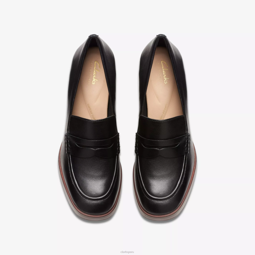HZVP498 zoya85 caminar cuero negro Clarks