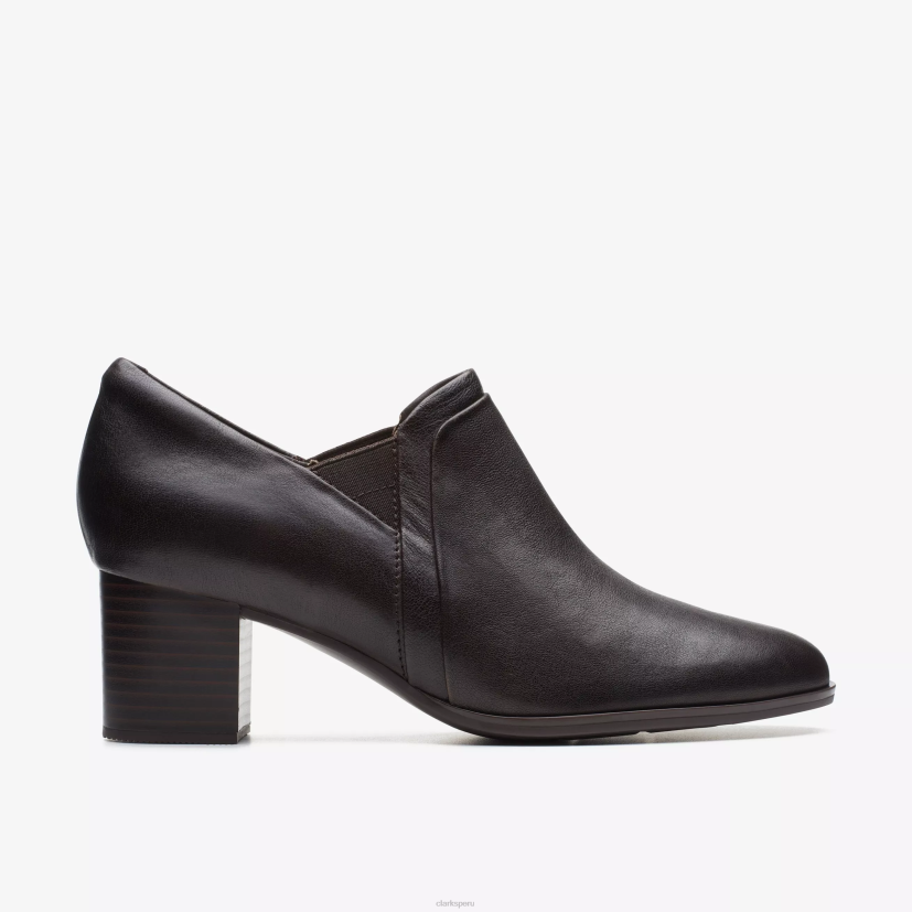 HZVP531 camino cerrado cuero marrón oscuro Clarks