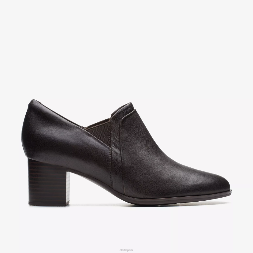 HZVP531 camino cerrado cuero marrón oscuro Clarks