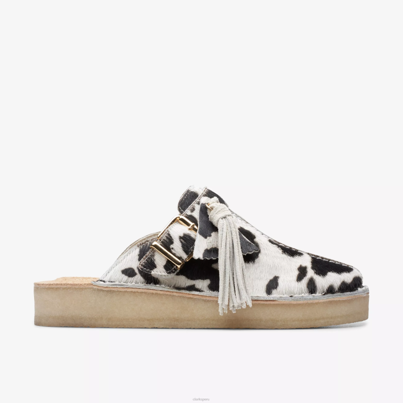 HZVP584 mula de viaje peinado con estampado de vaca Clarks