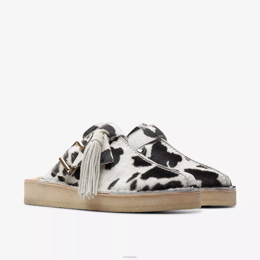 HZVP584 mula de viaje peinado con estampado de vaca Clarks