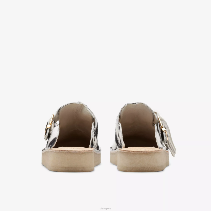 HZVP584 mula de viaje peinado con estampado de vaca Clarks