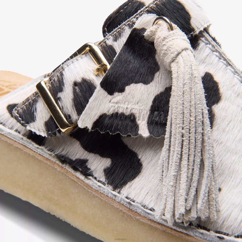 HZVP584 mula de viaje peinado con estampado de vaca Clarks