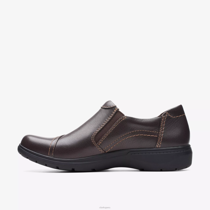 HZVP588 rayo carleigh cuero marrón oscuro Clarks