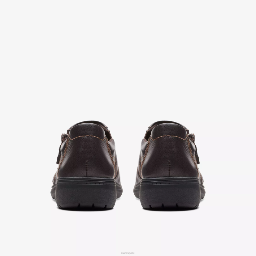 HZVP588 rayo carleigh cuero marrón oscuro Clarks