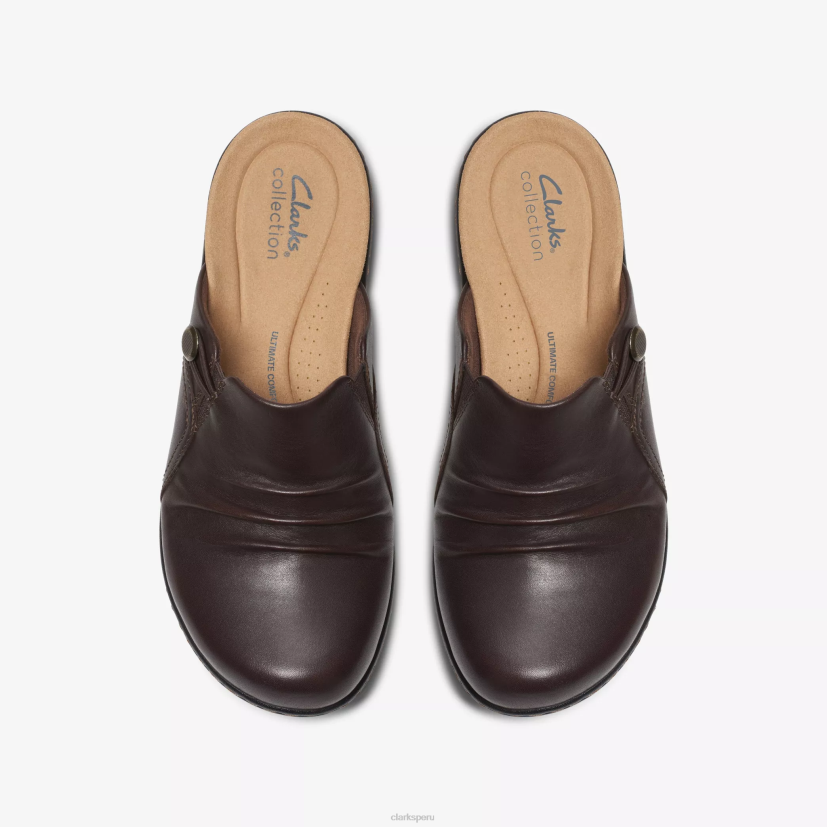 HZVP594 bahía de laurieanne cuero marrón oscuro Clarks