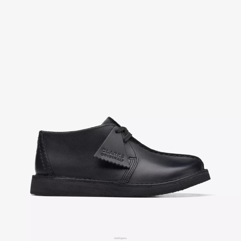 HZVP978 caminata por el desierto mayores cuero negro Clarks