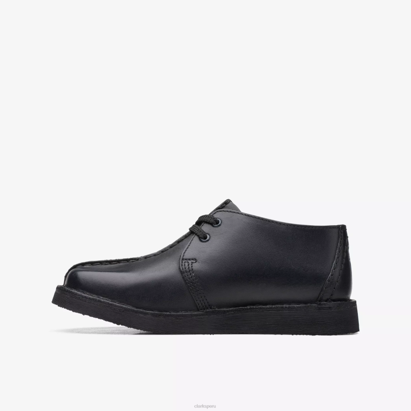 HZVP978 caminata por el desierto mayores cuero negro Clarks