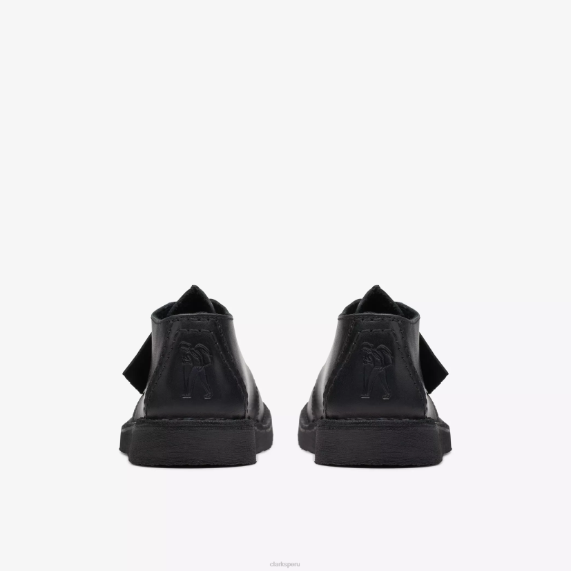 HZVP978 caminata por el desierto mayores cuero negro Clarks