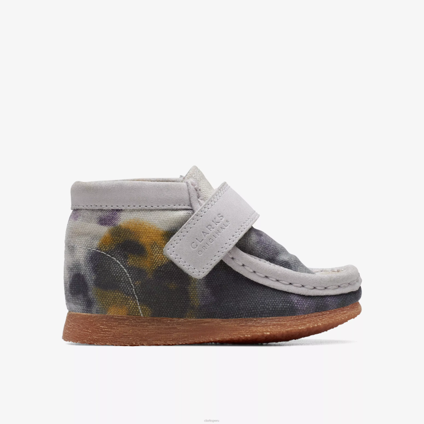 HZVP1013 bota wallabee niño textil teñido anudado Clarks