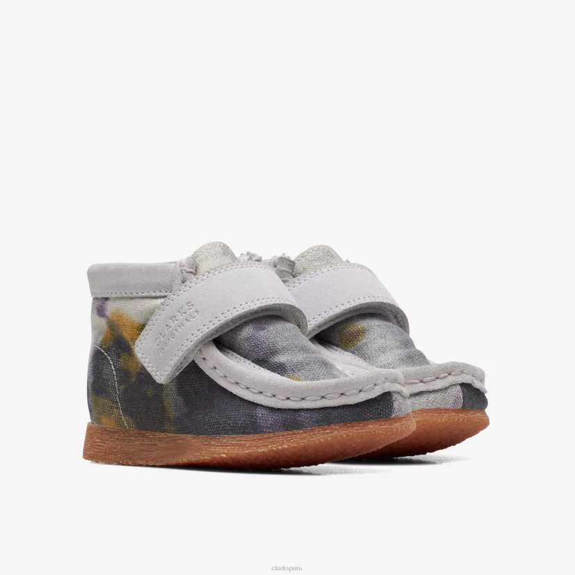HZVP1013 bota wallabee niño textil teñido anudado Clarks
