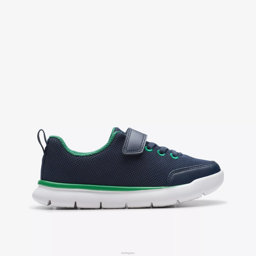 HZVP1001 niño corriendo aro azul marino sintético Clarks