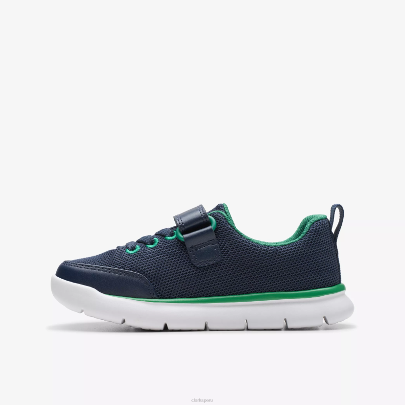 HZVP1001 niño corriendo aro azul marino sintético Clarks