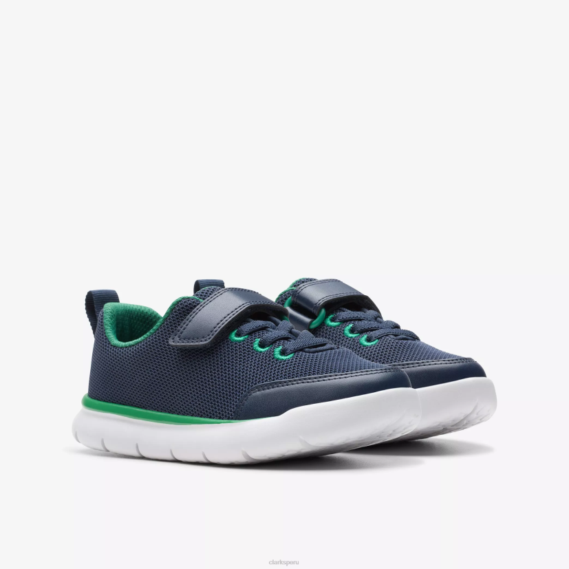 HZVP1001 niño corriendo aro azul marino sintético Clarks
