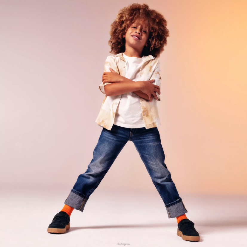 HZVP999 niño de la isla de somerset negro Clarks