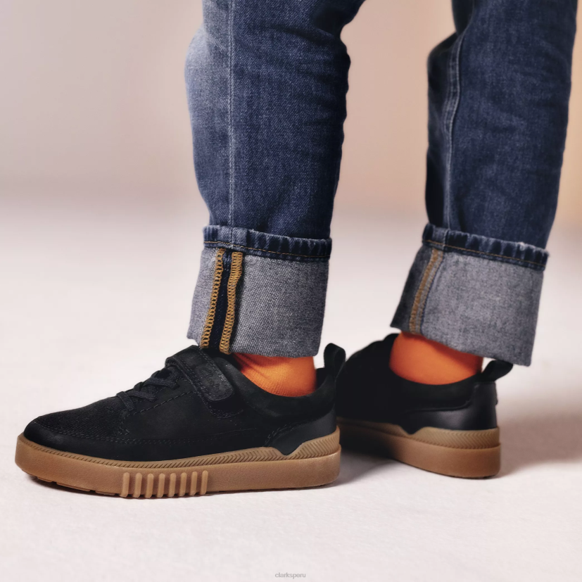 HZVP999 niño de la isla de somerset negro Clarks